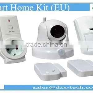 2016 Newest 2g/3g/4g Intelligent! Dzx G3 GSM Quad Band Wireless Doorbell Gsm Alarm System With Smoke Detector for Fire thumbnail-5