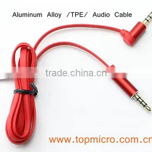 2016 Wholesale Stereo Aux Flat Cable High Grade 3.5mm Audio Link Cable thumbnail-1