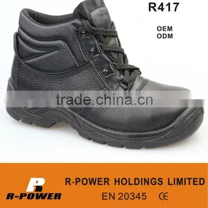 Black Leather Safety Shoes R417 thumbnail-1