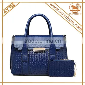 2016 China Wholesale Knitted PU Handbag And Purse Set thumbnail-3