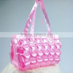 Pink Inflatable Tote Bag Clear Pvc Bubble Bag thumbnail-1