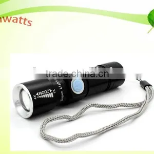 Hot Sales EDC Mini USB Rechargeable LED Flashlight Torch With Built-in Battery thumbnail-4