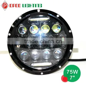 DOT 7 Inch Led Headlight, 60w 7 Inch Led Headlight for Jeep jk thumbnail-3