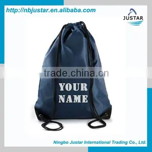 Polyester Material Gift Bag Use Nylon Drawstring Sports Gym Bag With Custom Logo thumbnail-3