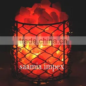 Himalayan Crystal Salt Wrought Iron Basket thumbnail-1