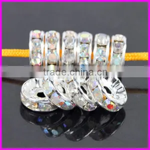 KJL-BD5171 Wholesale Crystal AB Rhinestone Wave White-K Spacer Beads Jewelry Accessories thumbnail-1