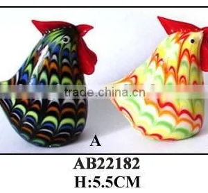 Beautiful Glass Striated Cock for Easter Gifts thumbnail-1