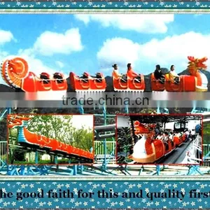 2016 Hot Sale Theme Park Plastic Wheels Slide Dragon Coaster Rides thumbnail-5