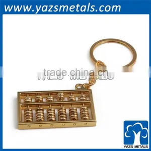Abacus Metal 3D Gold Plating Keychain thumbnail-1