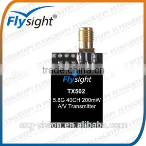 G2400 Flysight TX502 5.8ghz 200mW 40 ch 6g Wireless Fpv av Mini Transmitter /w Raceband for Racing Drone thumbnail-4