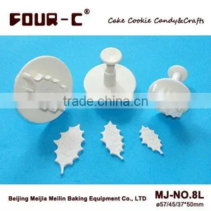Large Holly Leaf Gum Paste/fondant Plunger Cutters,classic Cake Decorating Supplies thumbnail-1