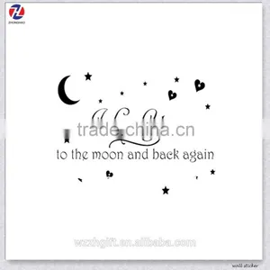 Self Adhesive Charming Wordings Design Eco-Friendly PVC Waterproof Room Art Decor Removable Wall Stickers thumbnail-3