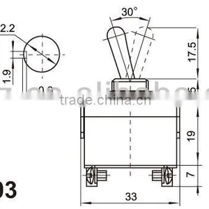 20A LED Plastic Toggle Switch,SPDT Toggle Switch 15A/25A 250VAC thumbnail-3