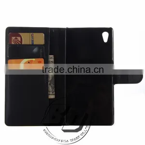 Ultra High Quality Magnetic Flip PU Leather Wallet Case With Card Slots For Sony Xperia Z5 Premium Luxury Case Fast Delivery thumbnail-5