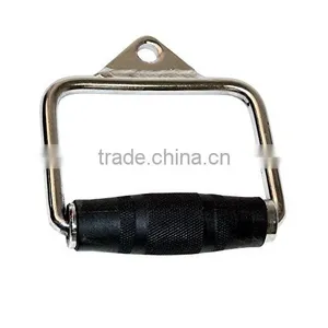 Barbell Single D Handle With Rubber Handgrips thumbnail-1