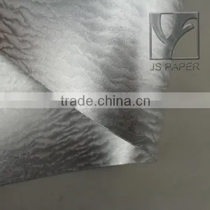 Two Sided Silver Metallic Foil Paper Rolls Gold/ Silver Foil Wrapping Paper thumbnail-3
