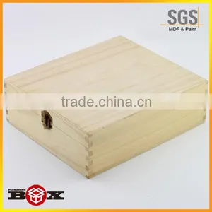 Unfinished Lightweight Wood Recipe Box With Lids thumbnail-2