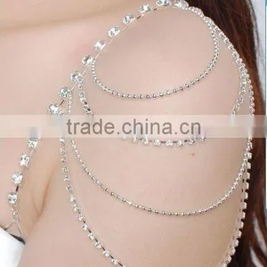Decorative Fancy Jeweled Ripple Bra Strap thumbnail-1