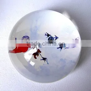 2016 Wholesale 3d Laser Engraved Crystal Half Ball Domed Crystal Paperweight thumbnail-3