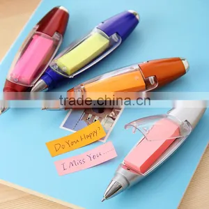 3 in 1 Multifunctional Pen With Sticky Note and LED Flashlight thumbnail-3