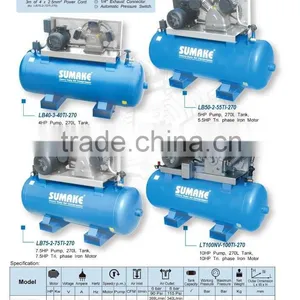 10HP Two Stages Tri. Phase 270L Tank Pump Compressors thumbnail-2