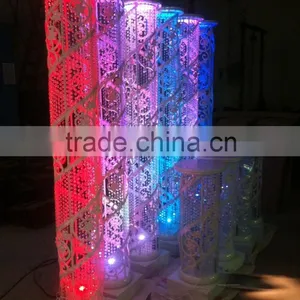 CP Decorative Polyurethane Roman Column Pillars With Colorful Light for Wedding Stage thumbnail-2