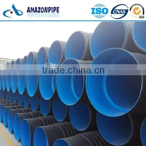 DWC Drainage Pipe HDPE Double Wall Corrugated Pipe SN4 SN8 thumbnail-1