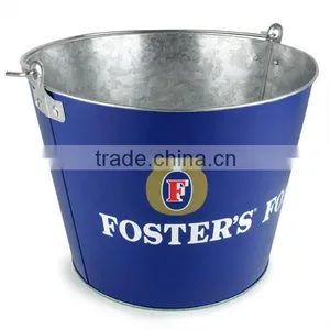 5QT Metal Tin Ice Bucket With Bottle Opener thumbnail-1