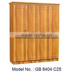 MDF Bedroom Furniture Modern 4 Doors Wardrobe, Bedroom Cupboards Design, Wooden Wardrobe Designs, Modern Design Bedroom Closet thumbnail-1