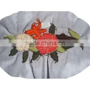 Flower Patterns Embroidery on Fabric thumbnail-1