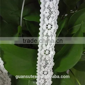 Tulle Lace French Net Lace White Flower Trimming For Girl Party Dresses thumbnail-1