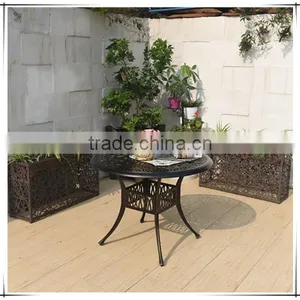 2016 Cast Aluminum Powder Coated Garden Table Set With Cushion - Antique Bronze thumbnail-2