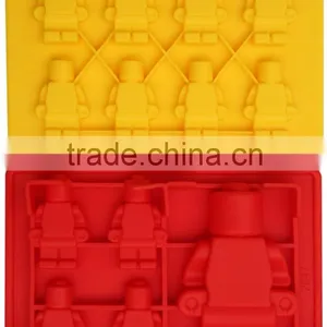 Building Blocks and Robots 8pc Candy Molds For Le go Lovers, Chocolate Molds, Ice Cube Molds, Silicone Baking Molds thumbnail-3