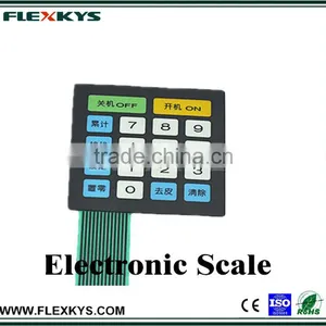 Electronic Scale Control Panel Membrane Switches With Flat Pins thumbnail-1