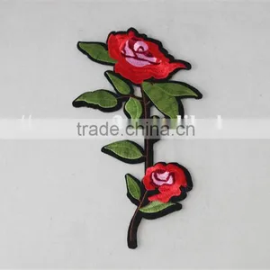 Good Looking 15*24cm Embroidery Rose Patches Leather Patch Snapback for Sale thumbnail-2