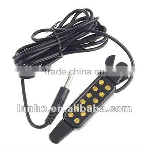 KQ-3 12Hole 38"-41" Wooden Guitar Pickup Tone Black 3m Cable thumbnail-1