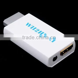 Wii to HDMI 480p Converter Adapter Wii2hdmi 3.5mm Audio Box Wii-link White thumbnail-1