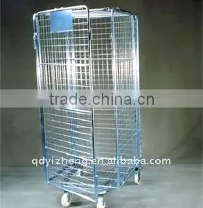 Wrought Iron Roll Container With Wheel thumbnail-1
