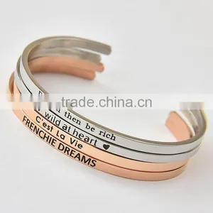 2017 Newest Design OEM Custom Hand Stainless Steel Cuff Bracelet thumbnail-1
