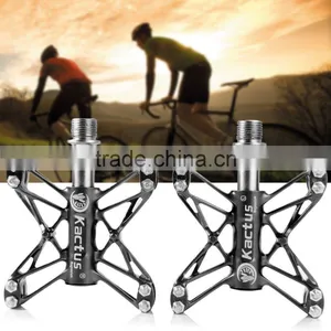 3 Colors 2PCS CNC 3 Bearings Bicycle Pedals Ultralight Mountain Bike Pedal Road Cycling Magnesium Flat Pedals Terrain Titanium thumbnail-1