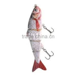 HS007 Minnow Four Sections Artificial Fishing Bait Bionic Lure With Hook thumbnail-3