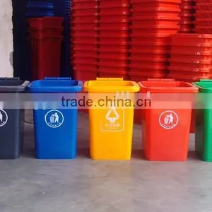 Square Outdoor Garbage Container for Sale Hdpe Plastic Trash Can, Street Recycle Dust Bin With Lid thumbnail-2
