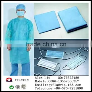SS SMS SMMS Non Woven Fabric Used for Made Surgical Gown thumbnail-2