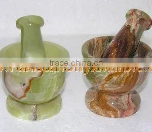TOP PAKISTANI PURE FINE BEST QUALITY ONYX MORTAR AND PESTLE HANDICRAFTS thumbnail-2