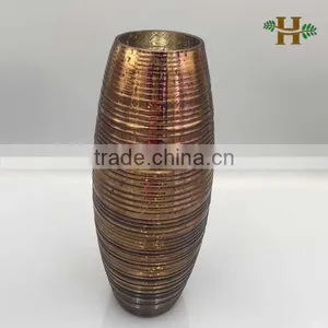 Mouthblown Bronze Colored Glass Cylinder Vase For Wedding thumbnail-1