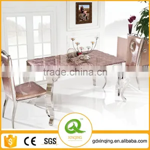 TH368 Rectangle Crocodile Marble Top Dining Table for 8 Person thumbnail-1