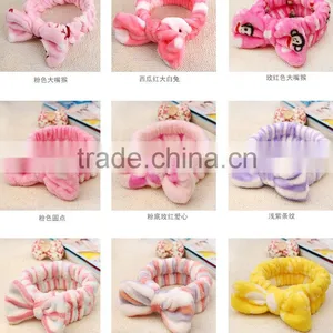 N183 New Products Headband Cute Bowknot Headband in Coral Velvet thumbnail-4