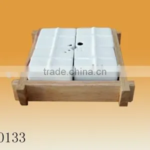 Factory Direct Wholesale Creative Tofu Ceramic Salt and Pepper Set thumbnail-6