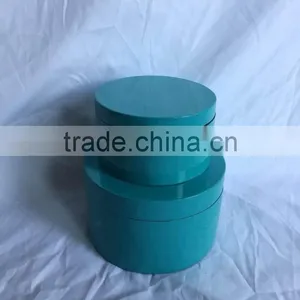 High Quality Best Selling Eco Friendly Blue Round Box in Set of 2 Collection From Vietnam thumbnail-1