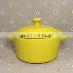 Stocked Ceramic Soup Pot Milk Pot Bakeware Bowl With Handle thumbnail-5